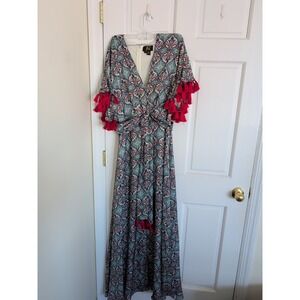 EUC Anthropologie Sachin & Babi Women's Risa Tasseled Maxi Dress - Size 4